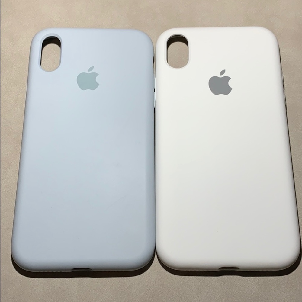 Apple Phone Cases Xr ( Baby blue & white)